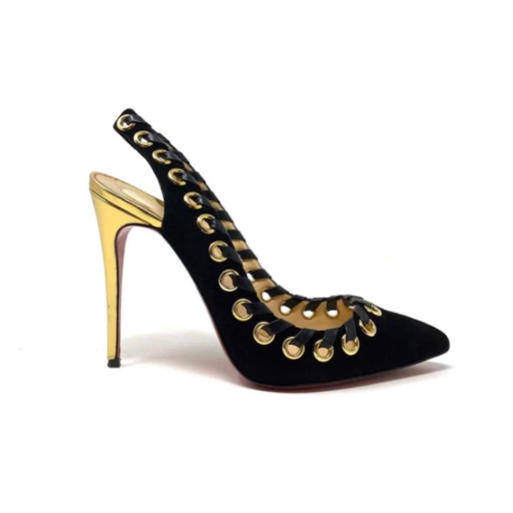 Christian Louboutin Ostri Slingback 120 Pumps - Size 38. Lightly Worn! Dust bag!